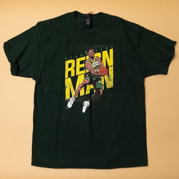 Shawn Kemp Reign Man T-Shirt Supersonics 90s NBA Vibes XL - Picture 1 of 2